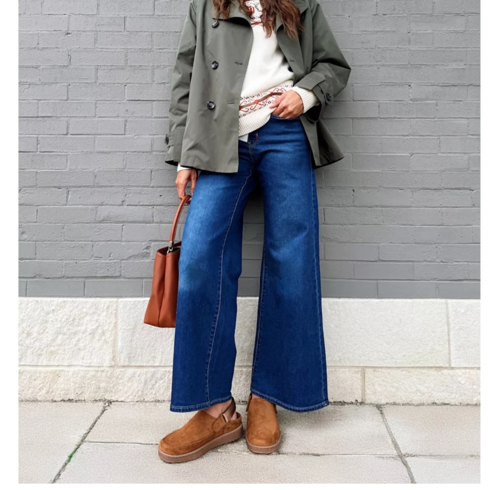 Levi's Dark Blue Wide-Leg Jeans